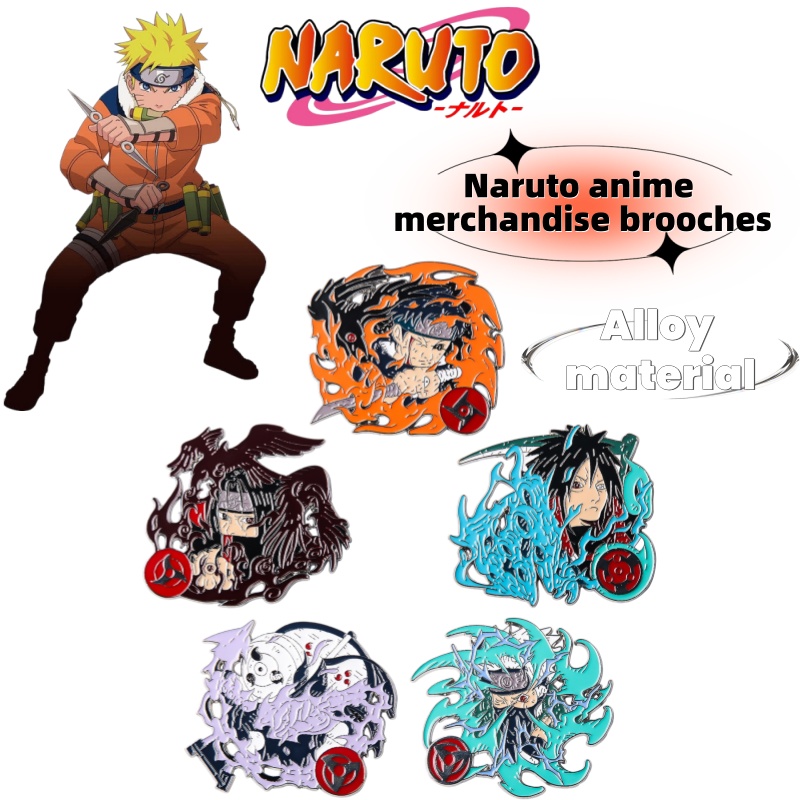 Anime Merchandise Naruto - Broche de dibujos animados bidimensionales de