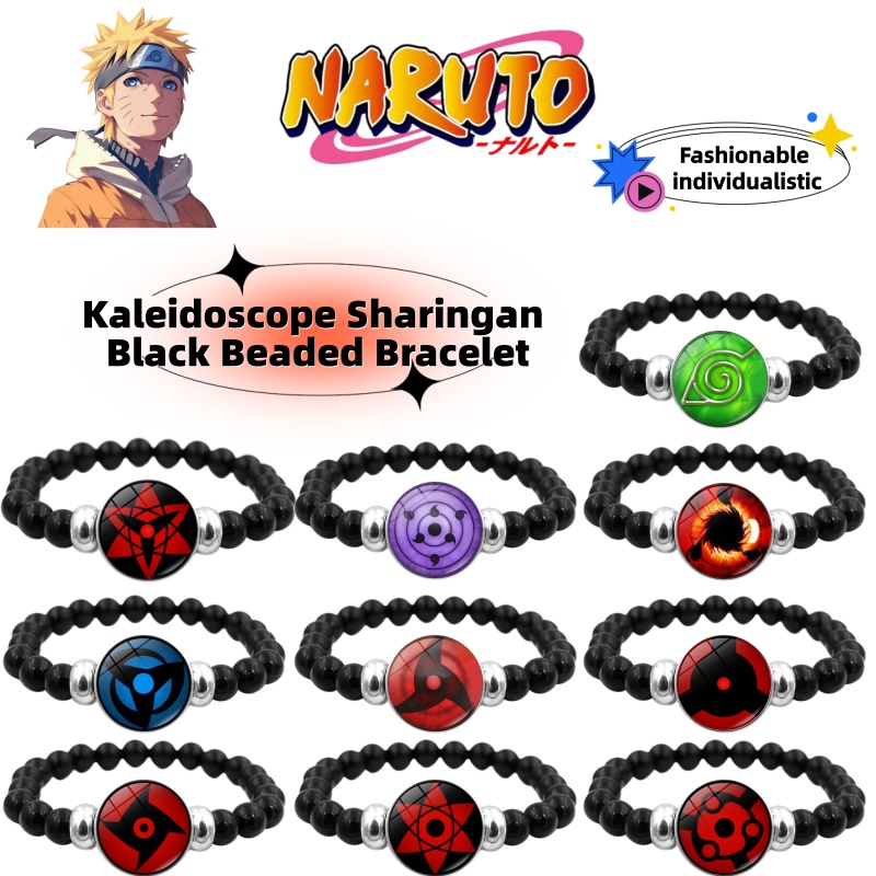 Pulsera de cuentas negras con  - Anime Merchandise Naruto reseña y precio