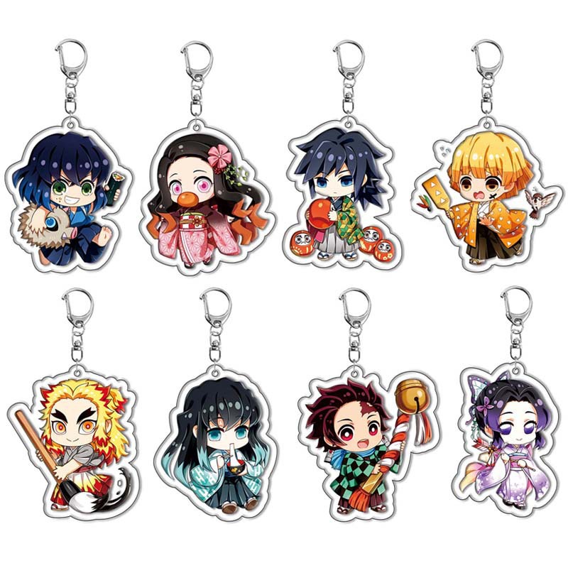 Llavero acrílico Demon Slayer  - Anime Merchandise Keychains reseña y precio