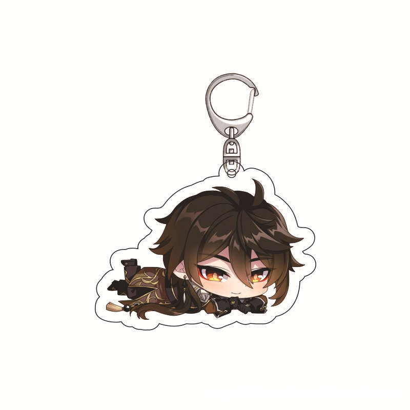 Genshin-Llavero acrílico de im - Anime Merchandise Keychains reseña y precio